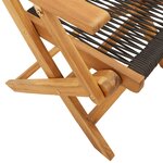 vidaXL Ensemble de bistro 3 Pièces noir polypropylène et bois massif