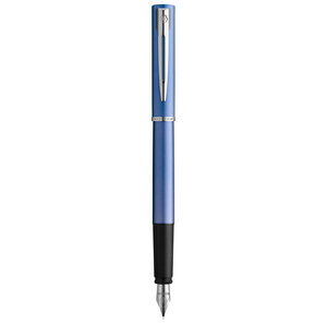 Waterman graduate allure stylo plume   laque bleue satinée  plume fine  cartouche encre bleu  coffret cadeau