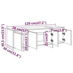 vidaXL Meuble TV Chêne marron 120x30x40 5 cm Bois d'ingénierie