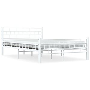 vidaXL Cadre de lit sans matelas blanc métal 120x200 cm