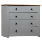 vidaXL Armoire latérale Gris 80x40x73 cm Pin Assortiment Panama