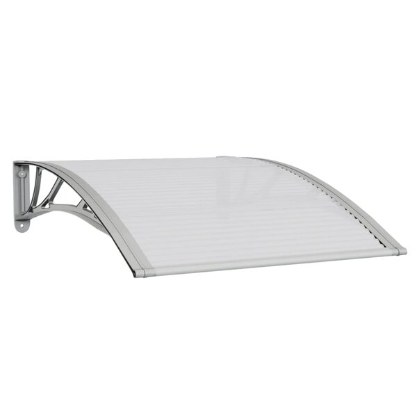 vidaXL Auvent de porte Gris et transparent 100x80 cm Polycarbonate