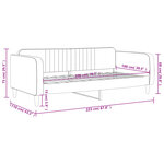 vidaXL Lit de repos jaune 100x200 cm velours