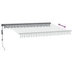 vidaXL Auvent rétractable automatique anthracite et blanc 350x250 cm