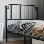 vidaXL Tête de lit métal noir 100 cm