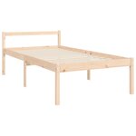 vidaXL Lit pour personne âgée et tête de lit 100x200 cm bois massif