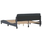 vidaXL Cadre de lit avec tête de lit Gris foncé 160x200 cm Velours
