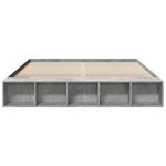 vidaXL Cadre de lit gris béton 180x200 cm bois d'ingénierie