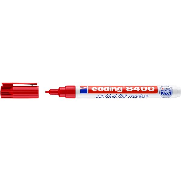 Marqueur cd-dvd-bd 8400 rouge 0 5-1 mm EDDING