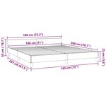 vidaXL Cadre de lit sans matelas vert foncé 180x200 cm velours