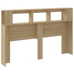vidaXL Tête de lit à LED chêne sonoma 160x18 5x103 5cm bois ingénierie