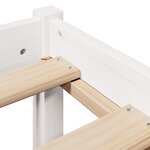 vidaXL Cadre de lit sans matelas blanc 140x200 cm bois de pin massif