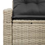 Canapé de jardin 2 places vidaXL avec coussins en poly rotin gris