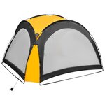 vidaXL Tente de réception avec LED et 4 parois 3 6x3 6x2 3 m Jaune