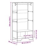 vidaXL Armoire chêne sonoma 90x50x180 cm bois d'ingénierie