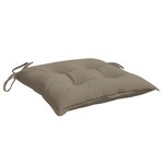 vidaXL Coussins de chaise lot de 6 taupe 50x50x7 cm tissu oxford
