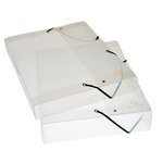 Boite De Classement Exabox Dos 40mm Polypropylène Crystal - A4 - Cristal - X 8 - Exacompta