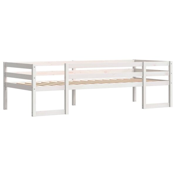 vidaXL Cadre de lit pour enfants blanc 90x190 cm bois de pin massif