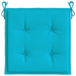 vidaXL Coussins de chaise de jardin lot de 2 turquoise 50x50x3cm tissu