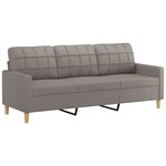 vidaXL Ensemble de canapés 2 Pièces avec coussins taupe tissu