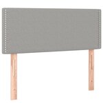 vidaXL Sommier à lattes de lit avec matelas Gris clair 80x200 cm Tissu