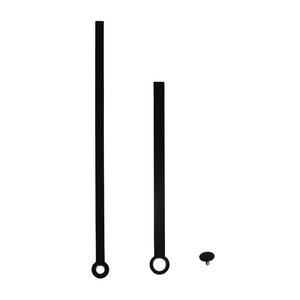 Aiguilles d'horloge "Modern" noir 88mm / 117mm + capuchon 1 pce.