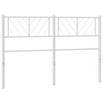 vidaXL Tête de lit métal blanc 120 cm