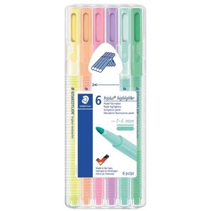Surligneur 'triplus highlighter'  étui de 6 staedtler