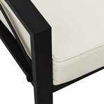 vidaXL Chaise de jardin avec coussins sable 68x76x79 cm acier