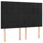 vidaXL Cadre de lit avec tête de lit Noir 140x200 cm Velours