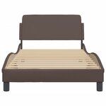 vidaXL Cadre de lit avec tête de lit Marron 100x200 cm Similicuir