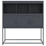 vidaXL Buffet anthracite 100 5x39x107 cm acier laminé à froid