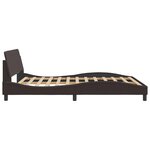 vidaXL Cadre de lit sans matelas marron foncé 160x200 cm tissu
