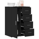 vidaXL Buffet noir 59x39x80 cm bois d'ingénierie