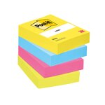 Lot de 12 blocs repositionnables coloris énergique 38x51mm 653TFEN POST-IT