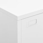 vidaXL Coffre de rangement industriel Blanc 75x40x115 cm Métal