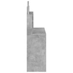 vidaXL Coiffeuse avec miroir gris béton 96x39x142 cm