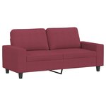 vidaXL Ensemble de canapés 2 Pièces rouge bordeaux tissu