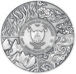 Pièce de monnaie en Argent 2000 Francs g 62.2 (2 oz) Millésime 2024 Four Elementals GNOME