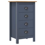 vidaXL Buffet Hill Gris 46x35x80 cm Bois de pin solide