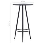 vidaXL Ensemble de bar 3 Pièces Tissu Gris foncé