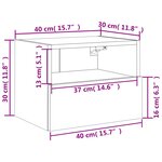 vidaXL Meuble TV mural chêne marron 40x30x30 cm bois d'ingénierie