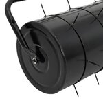 vidaXL Rouleau à gazon de jardin et colliers d'aérateur 63 L fer acier