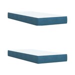 vidaXL Sommier à lattes de lit et matelas Bleu foncé 200x200cm Velours