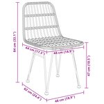 vidaXL Set de salle à manger de jardin 5 pièces Brun rotin poly