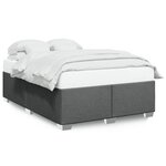 vidaXL Cadre de lit sans matelas gris foncé 140x200 cm tissu