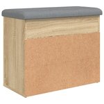 vidaXL Banc à chaussures chêne sonoma 62x32x50 cm bois d'ingénierie