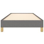 vidaXL Cadre de lit Gris foncé 90x190 cm Tissu