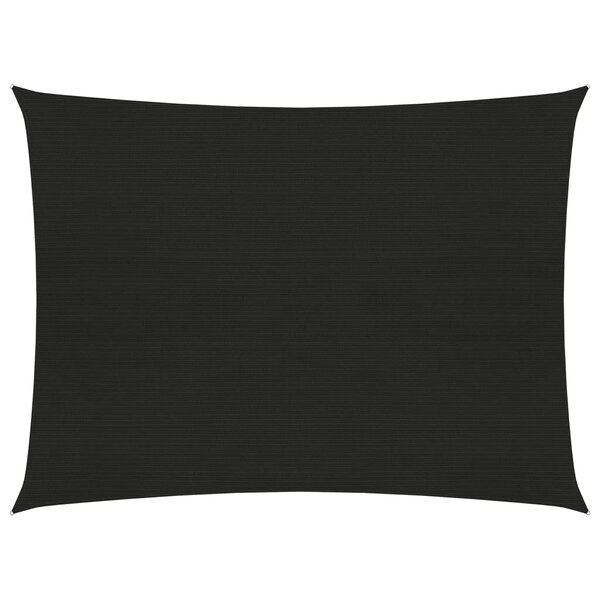 vidaXL Voile d'ombrage 160 g/m² Noir 5x6 m PEHD