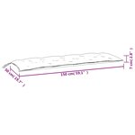 vidaXL Coussins de banc de jardin lot de 2 turquoise 150x50x7 cm tissu